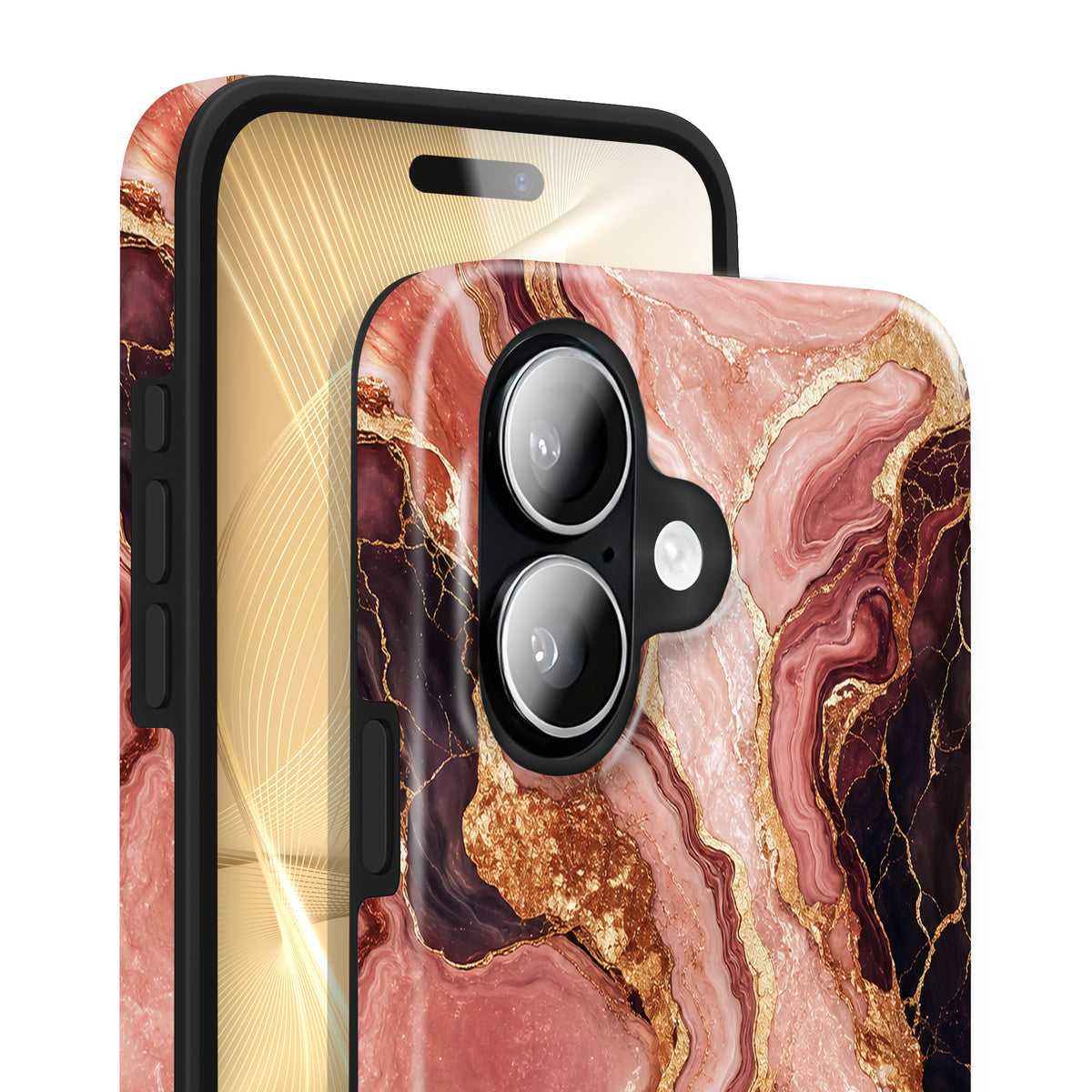 Rosenquarz - iPhone 16 Hülle NALIA Protective Hülle