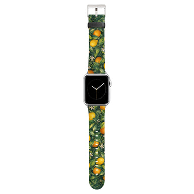 Clementine - Apple Watch Armband 38/40/41/42mm 38 40 41 42mm Matt Silber NALIA Kunstleder Armband