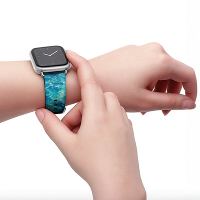 Brandung - Apple Watch Armband 38/40/41/42mm 38 40 41 42mm Matt Silber NALIA Kunstleder Armband