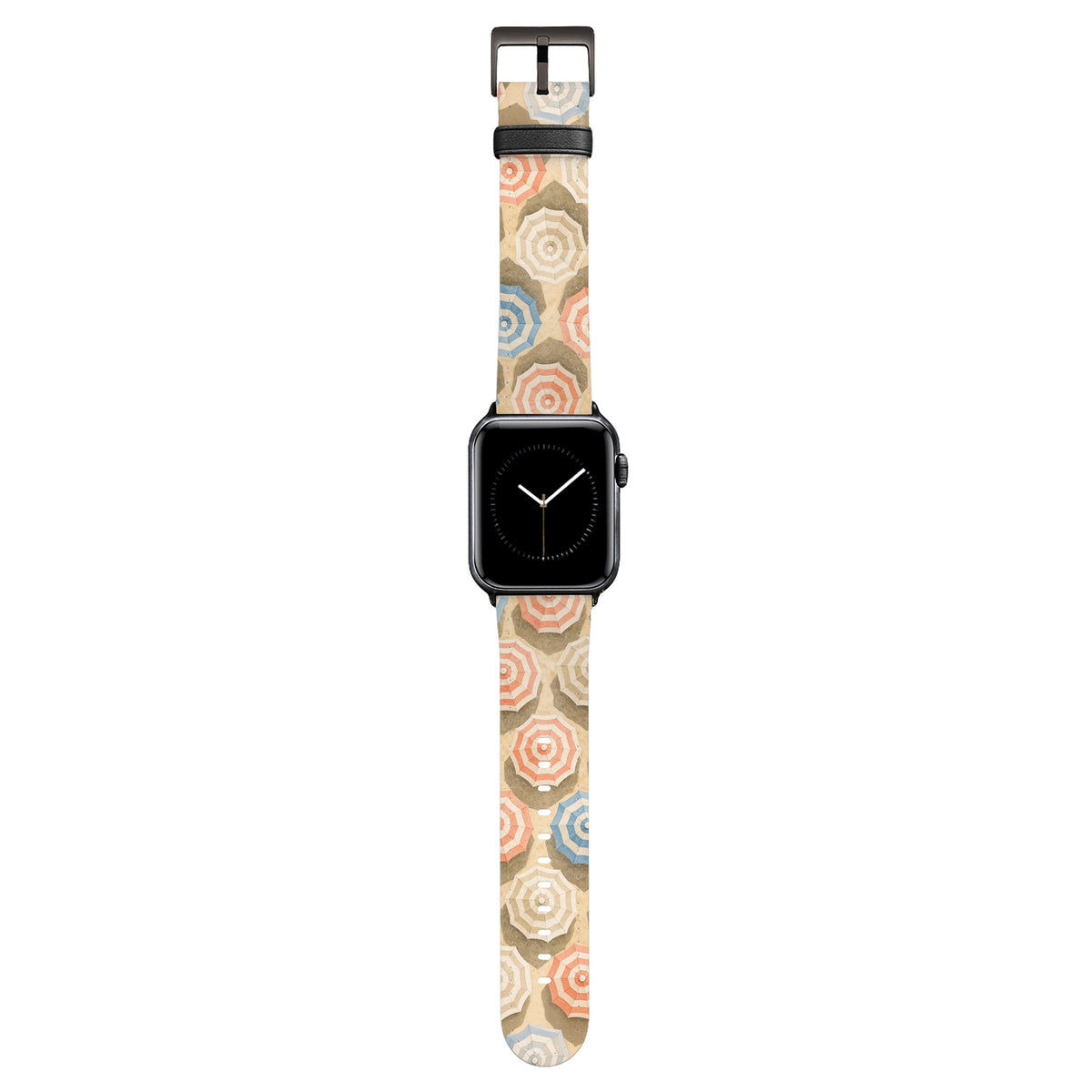 Sonnendeck - Apple Watch Armband 44/45/46/49mm 44 45 46 49mm Matt Schwarz NALIA Kunstleder Armband