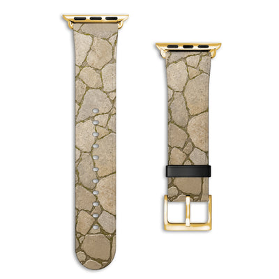 Piazza - Apple Watch Armband 44/45/46/49mm 44 45 46 49mm Matt Gold NALIA Kunstleder Armband