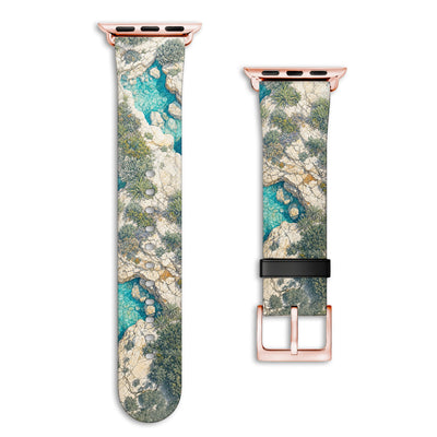 Klippe - Apple Watch Armband 44/45/46/49mm 44 45 46 49mm Matt Rose Gold NALIA Kunstleder Armband