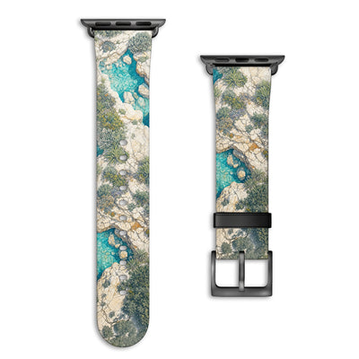 Klippe - Apple Watch Armband 44/45/46/49mm 44 45 46 49mm Matt Schwarz NALIA Kunstleder Armband