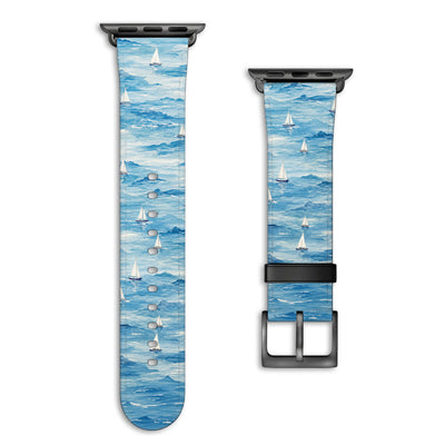 Regatta - Apple Watch Armband 38/40/41/42mm 38 40 41 42mm Matt Schwarz NALIA Kunstleder Armband
