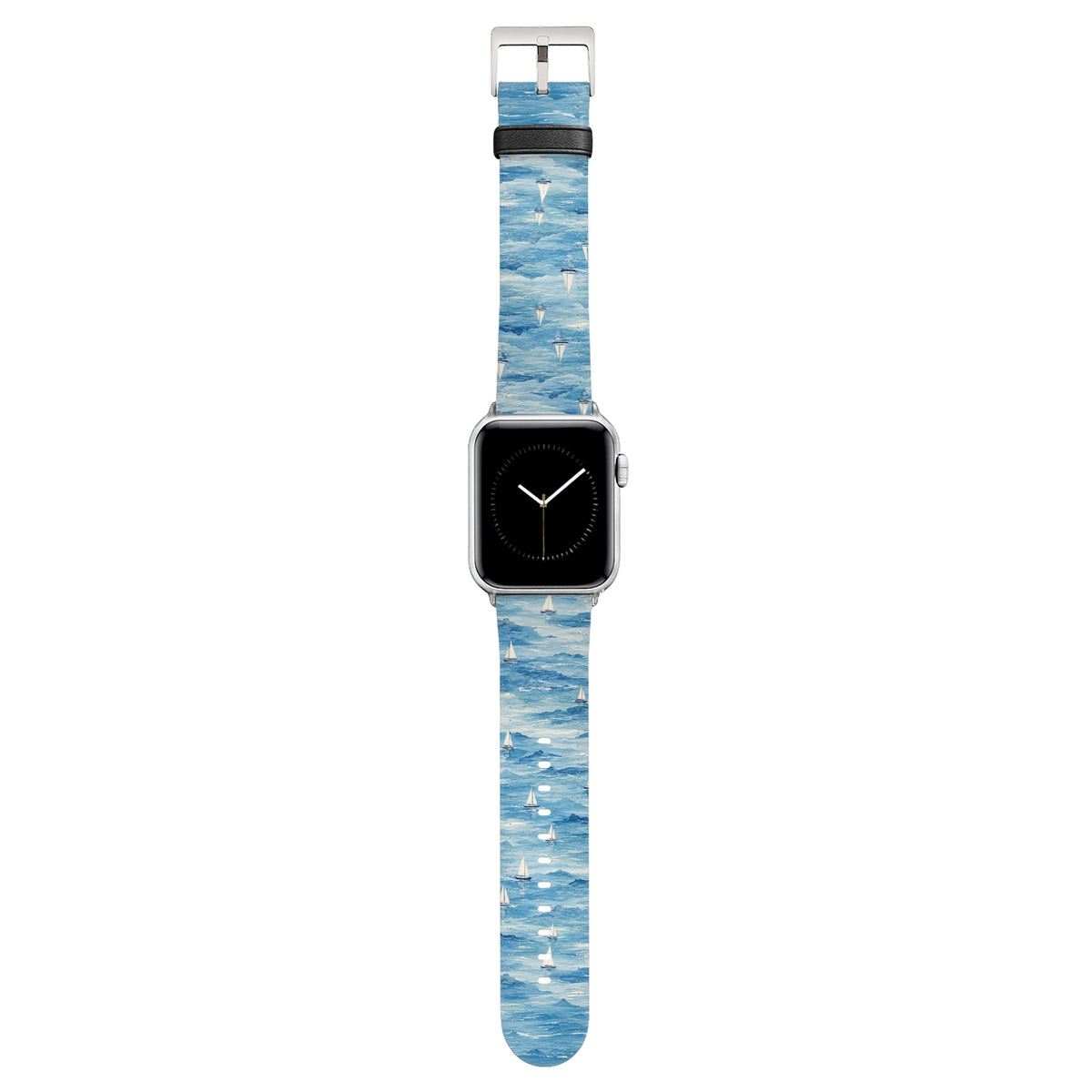 Regatta - Apple Watch Armband 44/45/46/49mm 44 45 46 49mm Matt Silber NALIA Kunstleder Armband