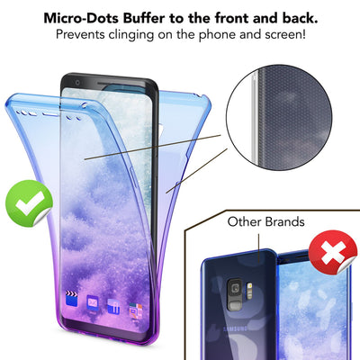 NALIA 360 Grad Hülle kompatibel mit Samsung Galaxy S9, Full Cover vorne & hinten Rundum Doppel-Schutz, Dünnes Ganzkörper Case Silikon Etui, Transparenter Displayschutz & Rückseite Transparent NALIA Protective Hülle
