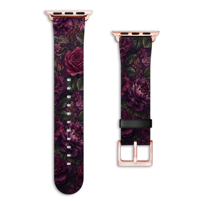 Nocturne - Apple Watch Armband 44/45/46/49mm 44 45 46 49mm Rose Gold Matte NALIA Kunstleder Armband