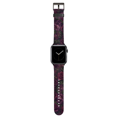 Nocturne - Apple Watch Armband 44/45/46/49mm 44 45 46 49mm Black Matte NALIA Kunstleder Armband