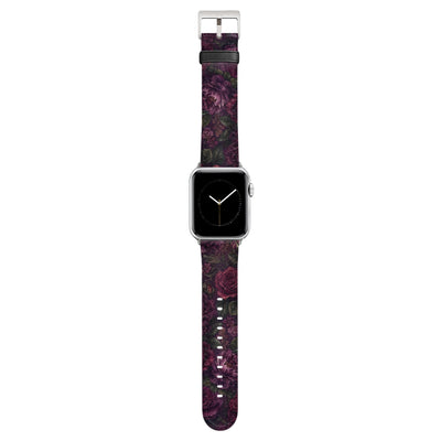 Nocturne - Apple Watch Armband 38/40/41/42mm 38 40 41 42mm Silver Matte NALIA Kunstleder Armband
