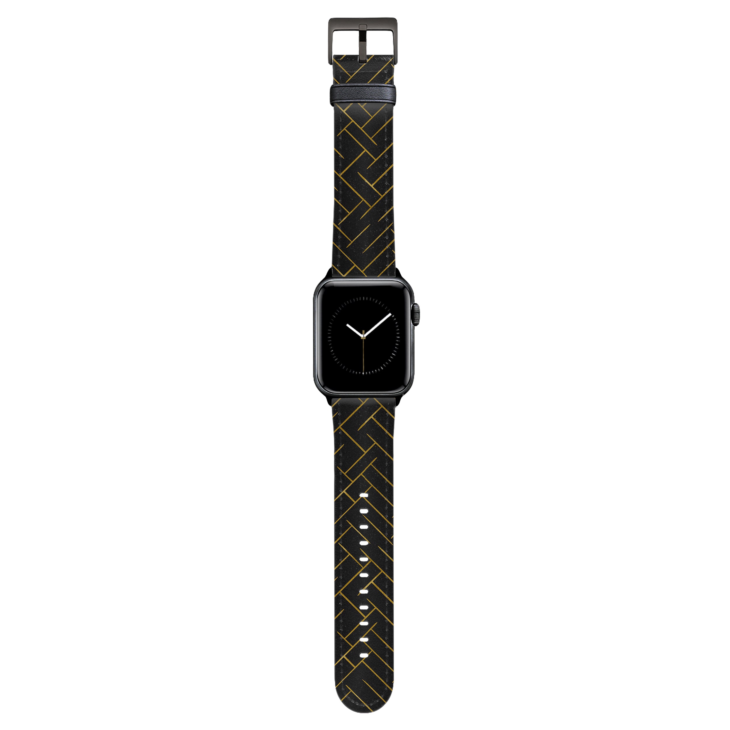 Noir - Apple Watch Armband 38-41mm & 42 (ab Serie 10) 38-41mm & 42 (ab Serie 10) Matt Schwarz NALIA Kunstleder Armband