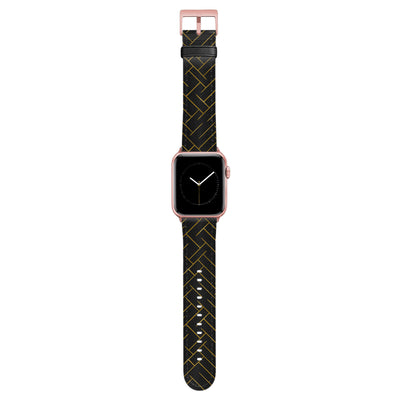 Noir - Apple Watch Armband 38-41mm & 42 (ab Serie 10) 38-41mm & 42 (ab Serie 10) Matt Rose Gold NALIA Kunstleder Armband