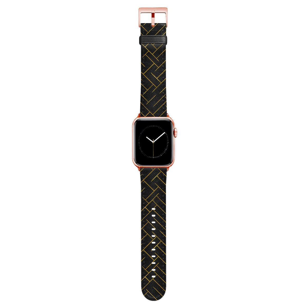 Noir - Apple Watch Armband 38-41mm & 42 (Serie 10-11) 38-41mm & 42 (Serie 10-11) Matt Rose Gold NALIA Kunstleder Armband