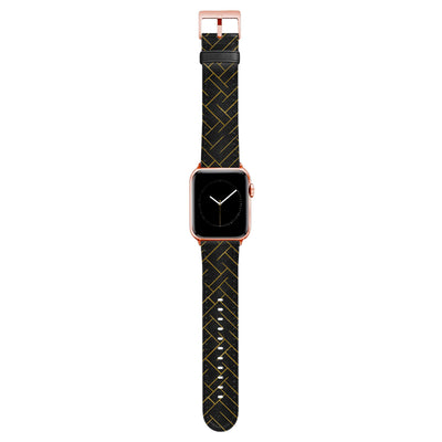 Noir - Apple Watch Armband 38-41mm & 42 (Serie 10-11) 38-41mm & 42 (Serie 10-11) Matt Rose Gold NALIA Kunstleder Armband