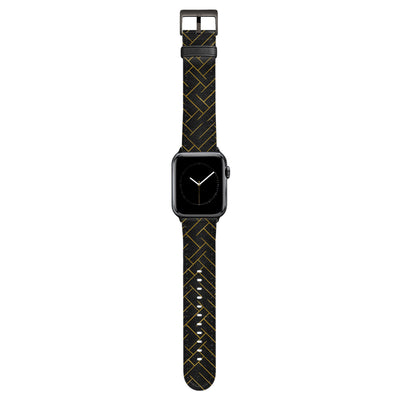 Noir - Apple Watch Armband 44-49mm & 42 (Serie 1-3) 44-49mm & 42 (Serie 1-3) Matt Schwarz NALIA Kunstleder Armband