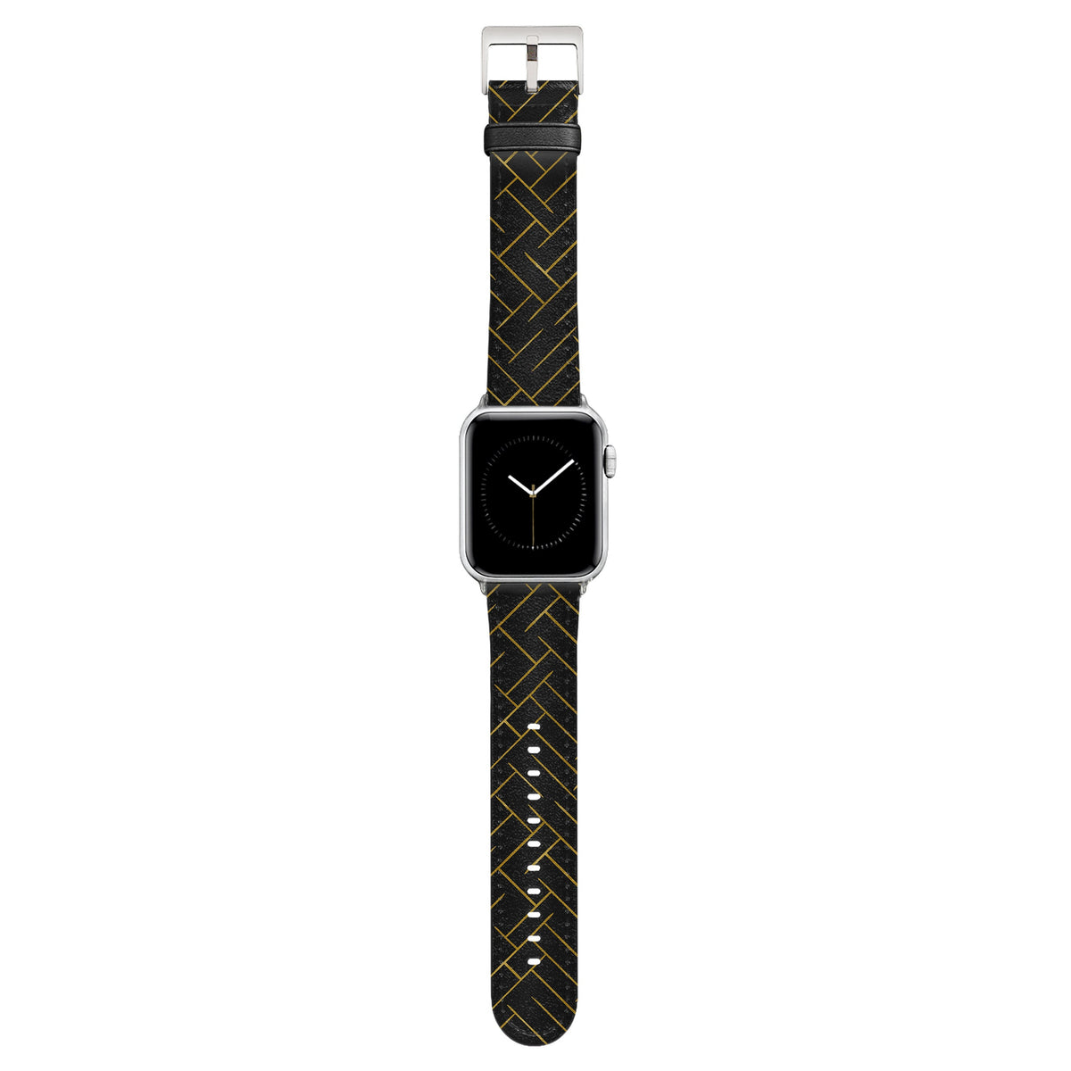 Noir - Apple Watch Armband 38-41mm & 42 (Serie 10-11) 38-41mm & 42 (Serie 10-11) Matt Silber NALIA Kunstleder Armband