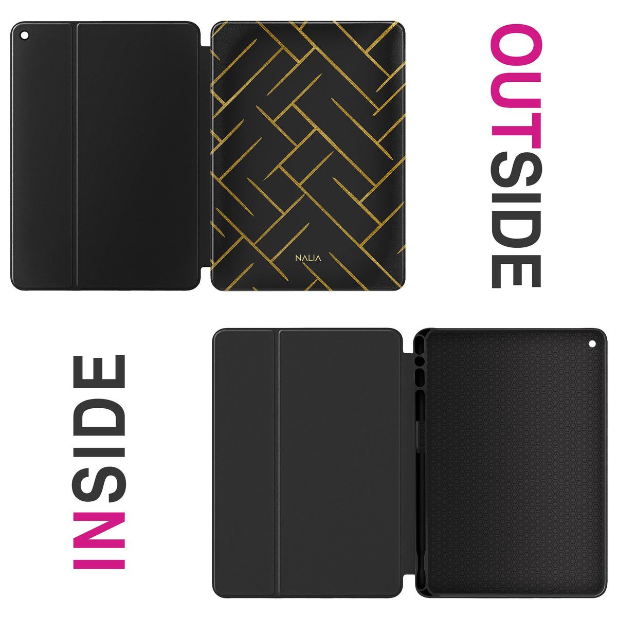 Noir - iPad (9th/8th/7th Generation) Hülle NALIA Protective Hülle