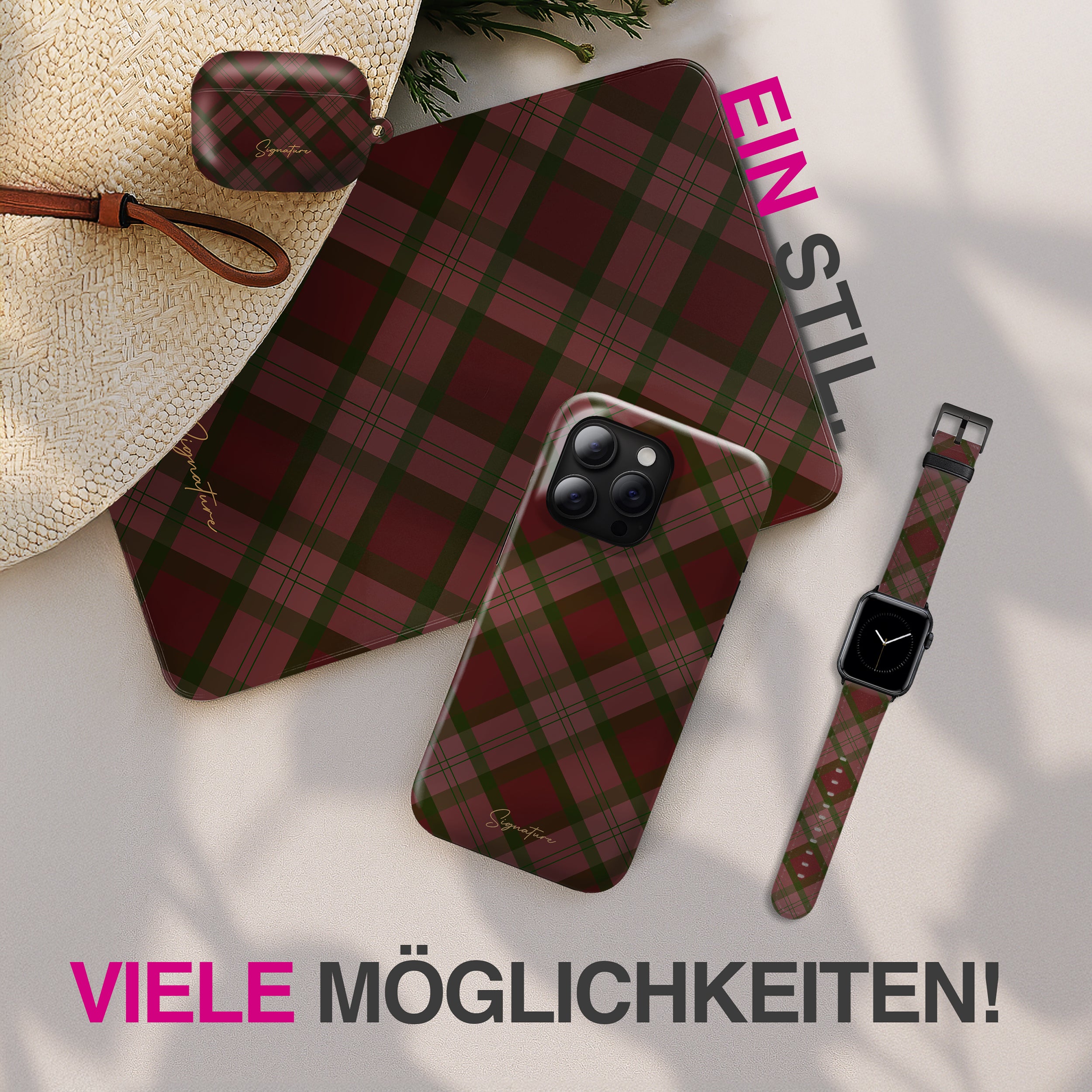 Oxford - Apple Watch Armband 44-49mm & 42 (Serie 1-3) 44-49mm & 42 (Serie 1-3) Rose Gold Matte NALIA Kunstleder Armband