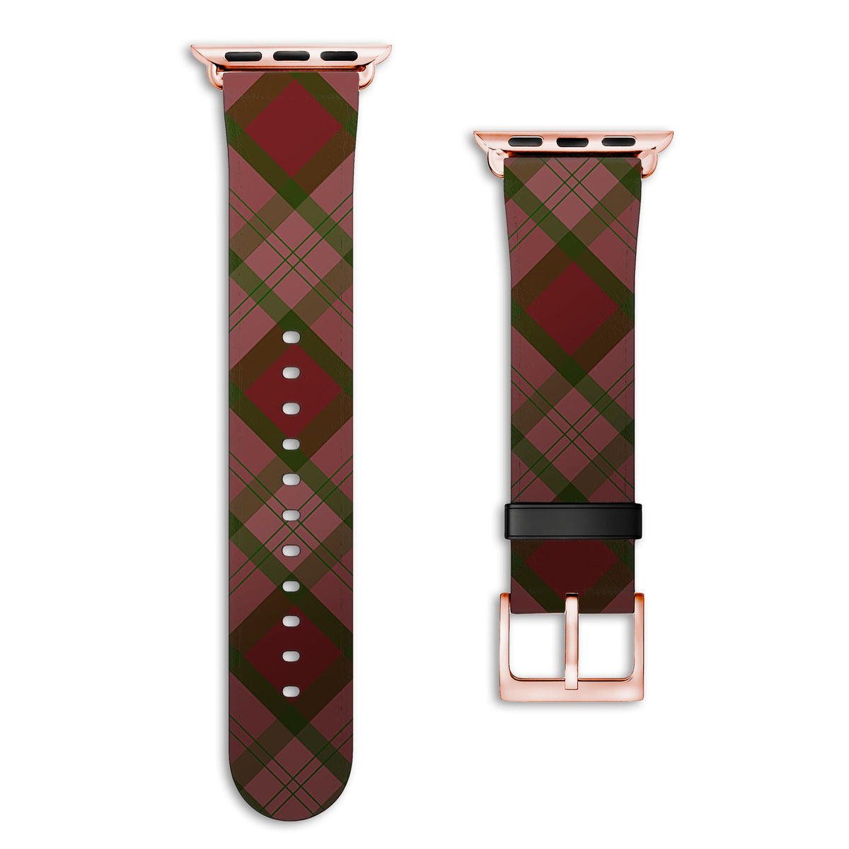 Oxford - Apple Watch Armband 44-49mm & 42 (Serie 1-3) 44-49mm & 42 (Serie 1-3) Matt Rose Gold NALIA Kunstleder Armband