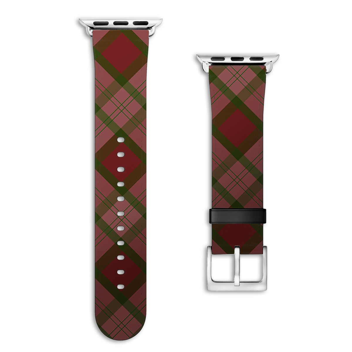 Oxford - Apple Watch Armband 44-49mm & 42 (Serie 1-3) 44-49mm & 42 (Serie 1-3) Matt Silber NALIA Kunstleder Armband
