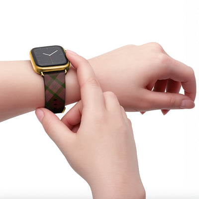 Oxford - Apple Watch Armband 38-41mm & 42 (Serie 10-11) 38-41mm & 42 (Serie 10-11) Matt Gold NALIA Kunstleder Armband