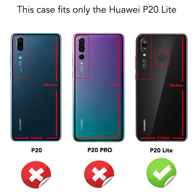 NALIA Silikonhülle für Huawei P20 Lite – Rutschfest & Matt – VORTEX (Gebürstete Optik & Carbon Design) – Marke aus Berlin Schwarz NALIA Protective Hülle