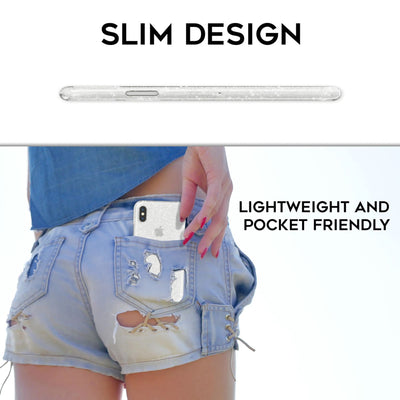 NALIA Glitzerhülle für iPhone X / XS – Funkelndes Silikon Case – DAZZLIN (Transparent & Stoßfest) – Marke aus Berlin Transparent NALIA Transparente Hülle