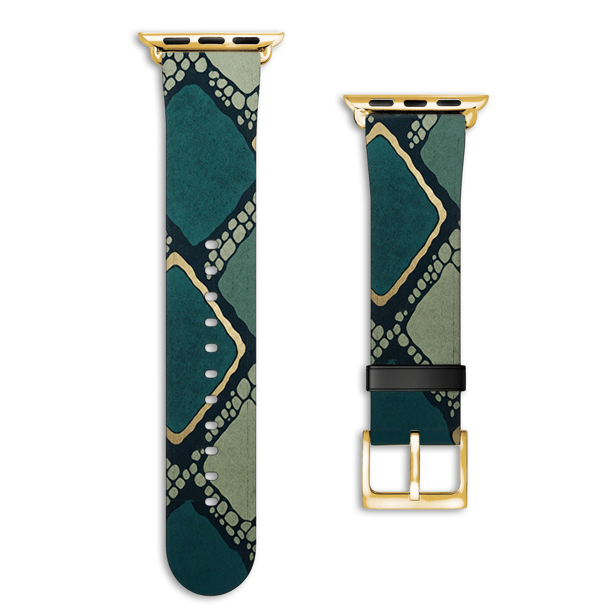 Mamba - Apple Watch Armband 44/45/46/49mm 44 45 46 49mm Matt Gold NALIA Kunstleder Armband
