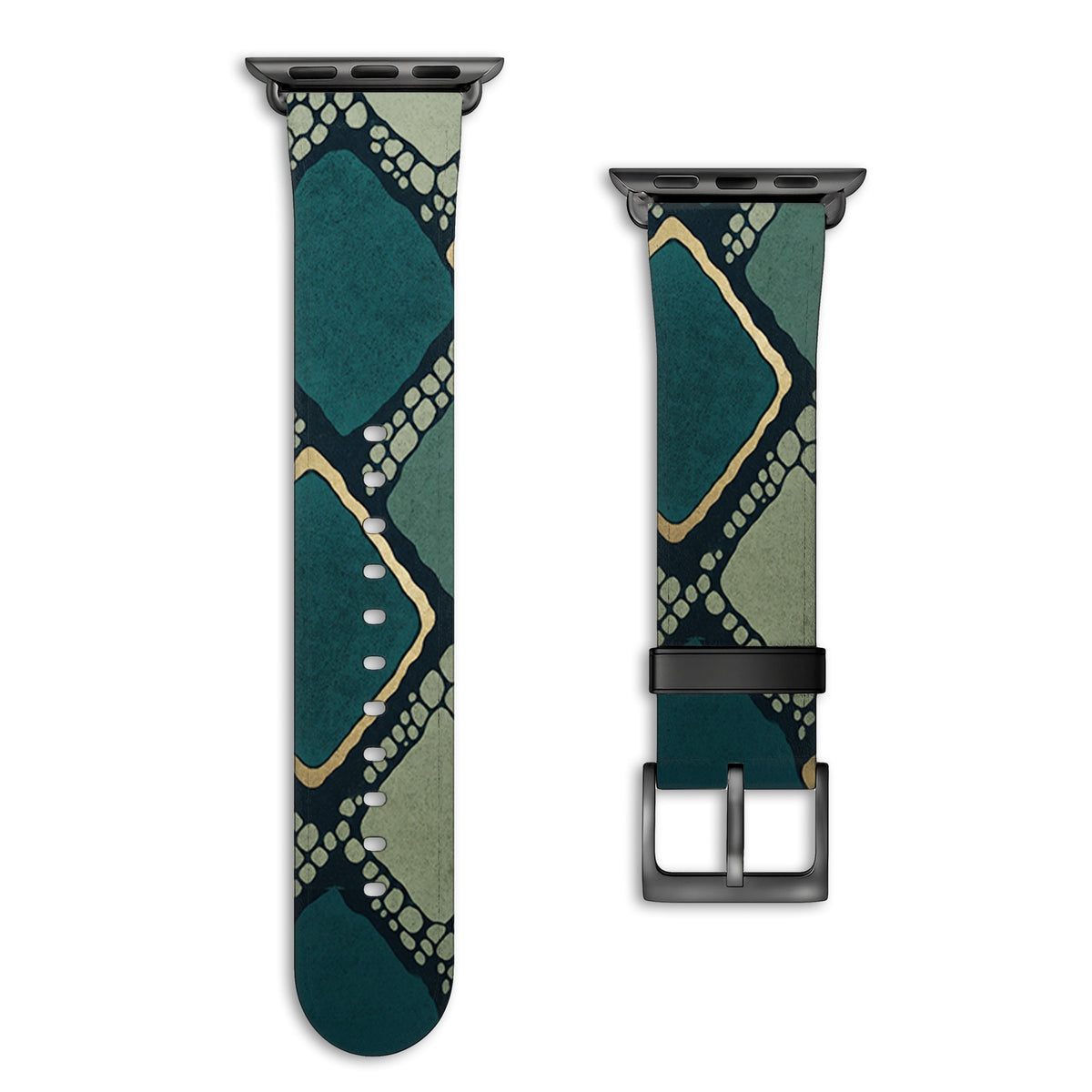 Mamba - Apple Watch Armband 38/40/41/42mm 38 40 41 42mm Matt Schwarz NALIA Kunstleder Armband