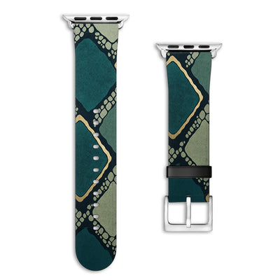 Mamba - Apple Watch Armband 38/40/41/42mm 38 40 41 42mm Matt Silber NALIA Kunstleder Armband
