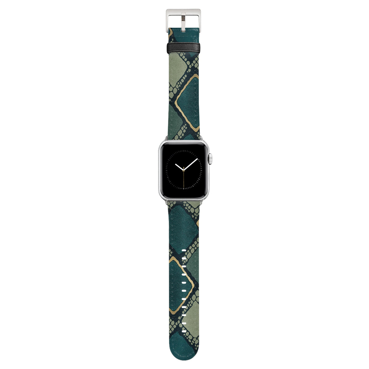 Mamba - Apple Watch Armband 38/40/41/42mm 38 40 41 42mm Matt Silber NALIA Kunstleder Armband