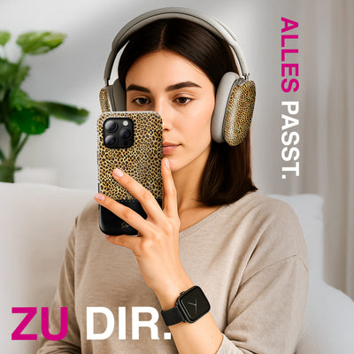 NALIA Signature Hülle für Apple iPhone (Alle Modelle) – Design "Safari" – MagSafe Case mit Leo Muster & Leder Optik NALIA Protective Hülle