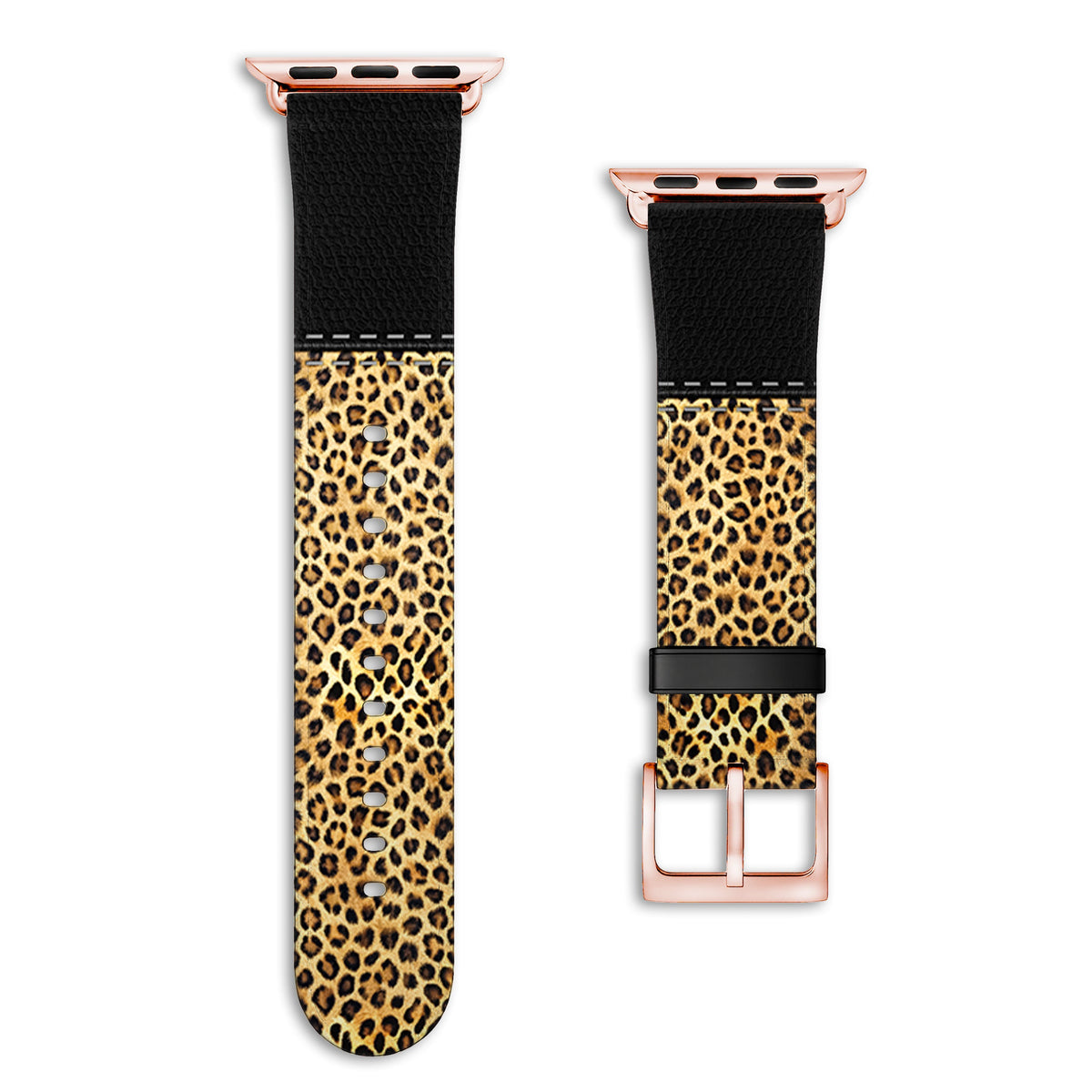 Safari - Apple Watch Armband 38-41mm & 42 (Serie 10-11) 38-41mm & 42 (Serie 10-11) Matt Rose Gold NALIA Kunstleder Armband