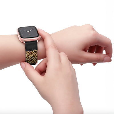 Safari - Apple Watch Armband 38-41mm & 42 (Serie 10-11) 38-41mm & 42 (Serie 10-11) Matt Rose Gold NALIA Kunstleder Armband