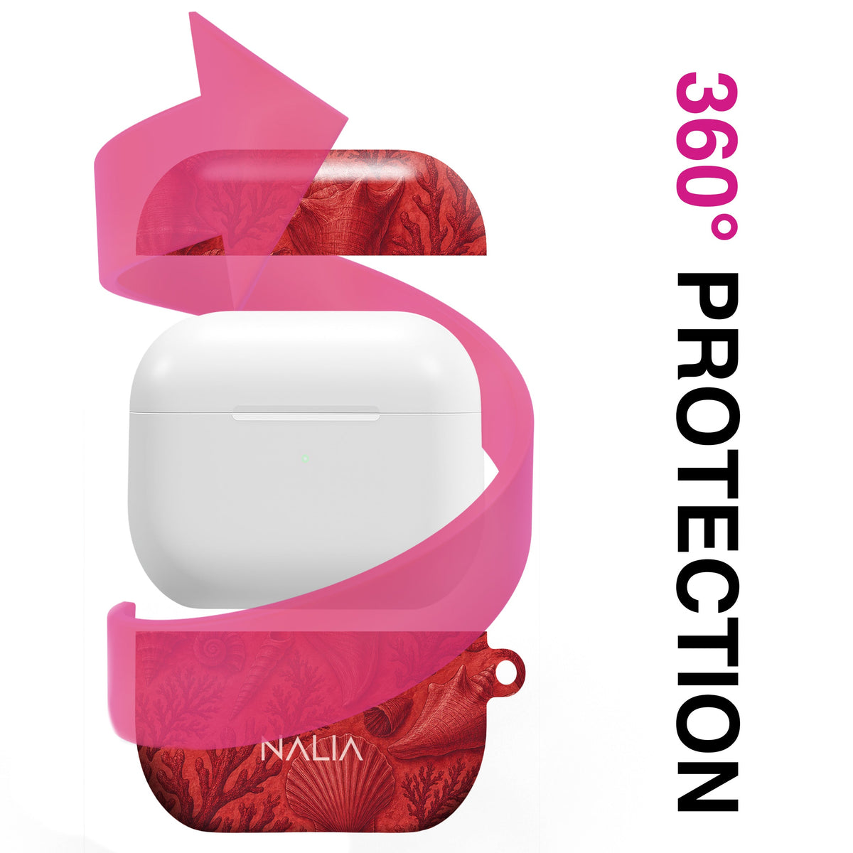 Corallo AirPods 3 Hülle mit Muscheln und Korallen, rundum