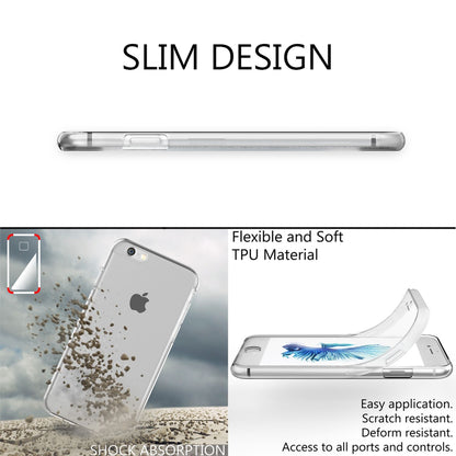 NALIA 360 Grad Handy Hülle für Apple iPhone 6 Plus 6S Plus, Full Cover Case Etui Transparent NALIA Transparente Hülle