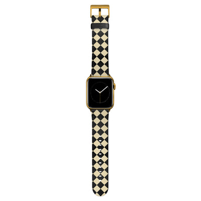 Soho - Apple Watch Armband 44-49mm & 42 (Serie 1-3) 44-49mm & 42 (Serie 1-3) Matt Gold NALIA Kunstleder Armband