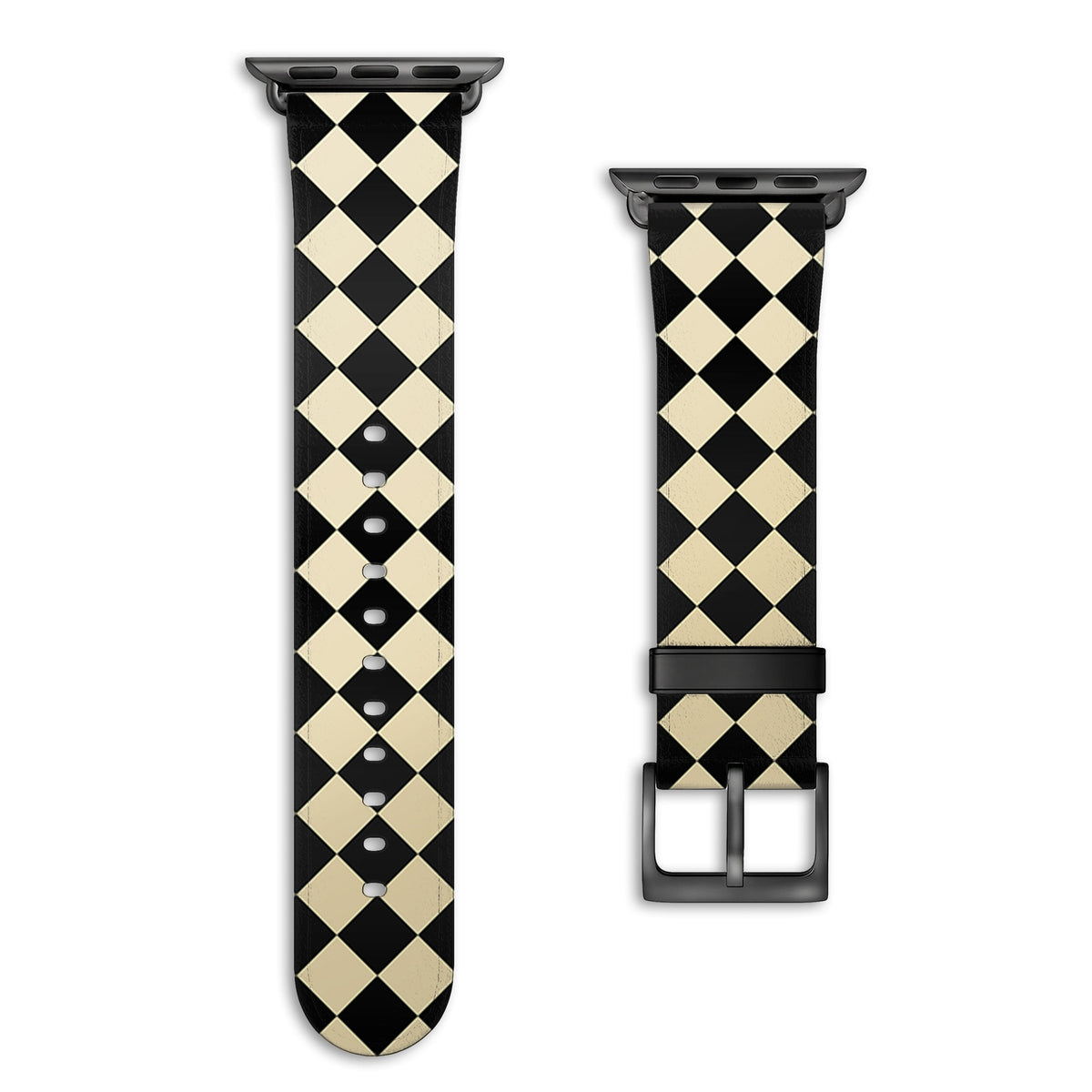 Soho - Apple Watch Armband 44-49mm & 42 (Serie 1-3) 44-49mm & 42 (Serie 1-3) Matt Schwarz NALIA Kunstleder Armband