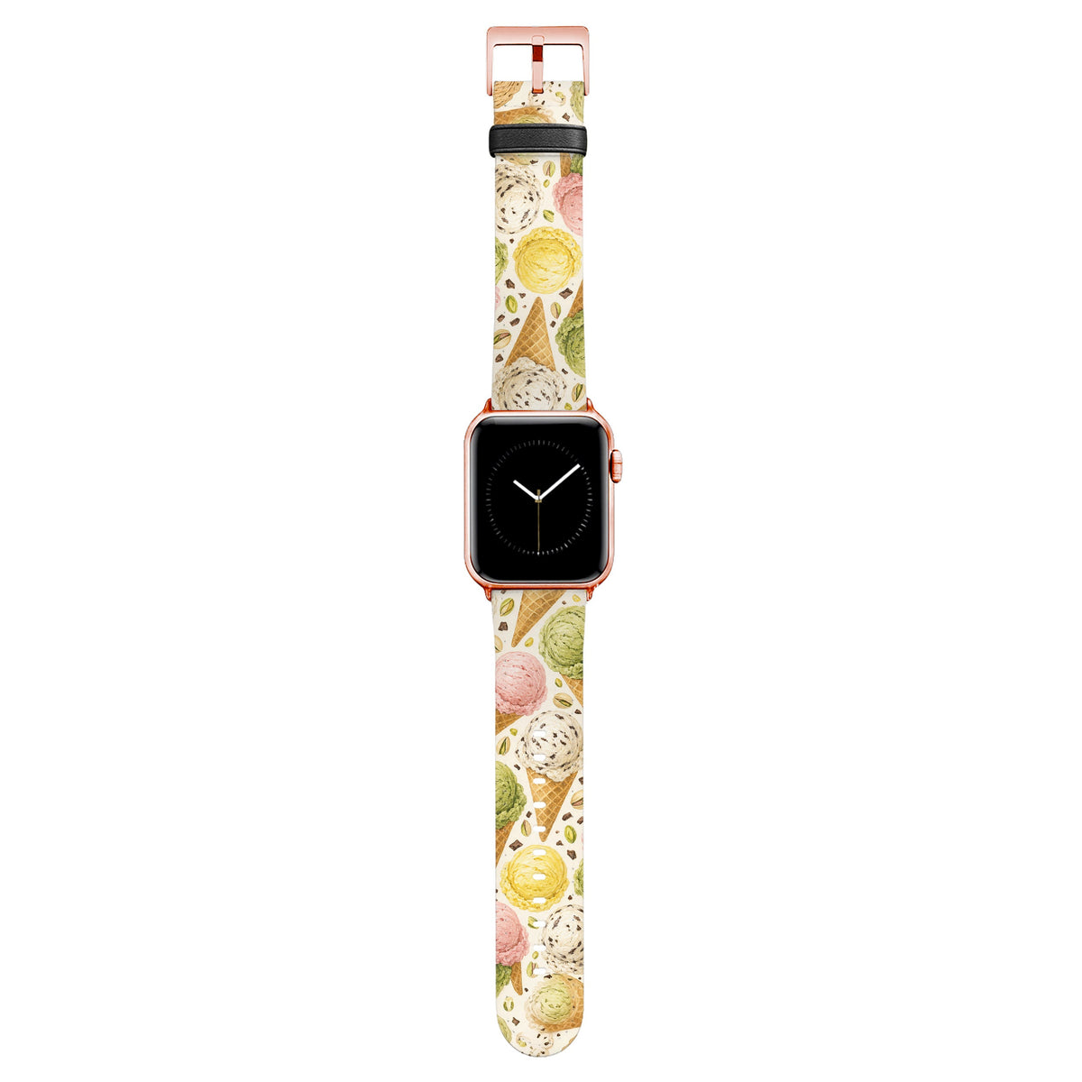 Gelato - Apple Watch Armband 38/40/41/42mm 38 40 41 42mm Matt Rose Gold NALIA Kunstleder Armband