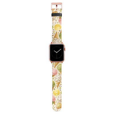 Gelato - Apple Watch Armband 38/40/41/42mm 38 40 41 42mm Matt Rose Gold NALIA Kunstleder Armband