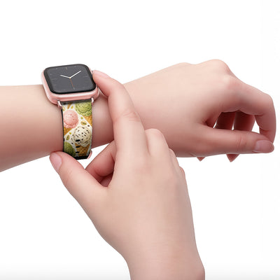 Gelato - Apple Watch Armband 38/40/41/42mm 38 40 41 42mm Matt Rose Gold NALIA Kunstleder Armband