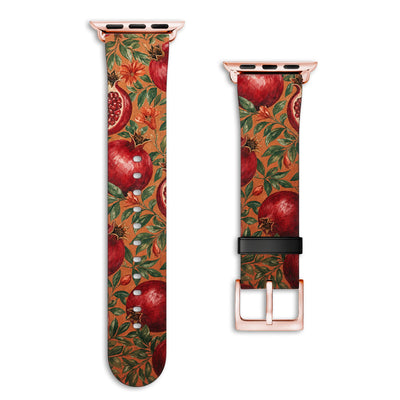 Grenadine - Apple Watch Armband 44/45/46/49mm 44 45 46 49mm Matt Rose Gold NALIA Kunstleder Armband