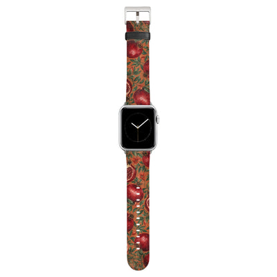Grenadine - Apple Watch Armband 38/40/41/42mm 38 40 41 42mm Matt Silber NALIA Kunstleder Armband