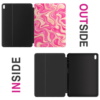 Fondant iPad Klapphülle mit Wirbelmuster, innen und außen