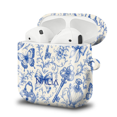 Toile AirPods Pro 3 Hülle mit Toile de Jouy, geöffnet
