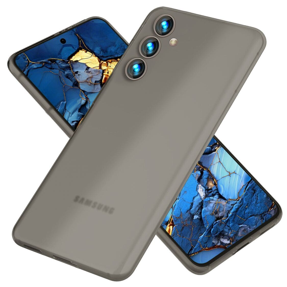 Samsung Galaxy S24 Hülle Case Taupe Grau Transparent