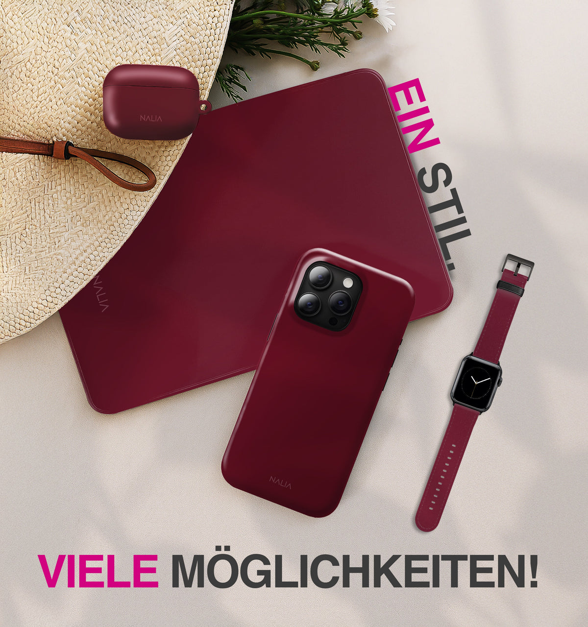 Cardinale AirPods Pro Hülle von NALIA