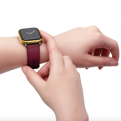 Cardinale - Apple Watch Armband 38/40/41/42mm 38 40 41 42mm Gold Matte NALIA Kunstleder Armband