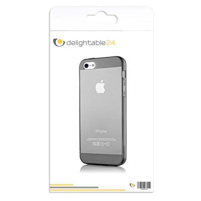 NALIA Handyhülle kompatibel mit iPhone 5 5S SE, Ultra-Slim Silikon Case Cover Schutzhülle Dünn Durchsichtig, Handy-Tasche Telefon-Schale Skin Back-Cover Etui Smart-Phone Bumper - Grau Transparent NALIA SlimFit Hülle