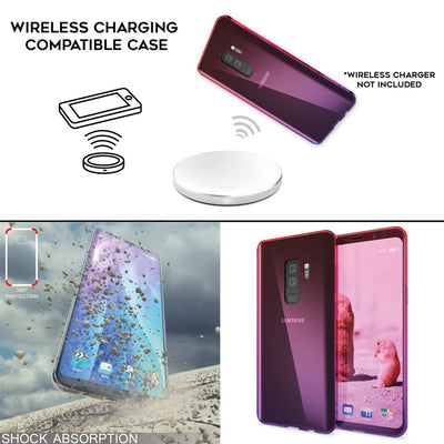 NALIA 360 Grad Handyhülle kompatibel mit Samsung Galaxy S9 Plus, Full Cover vorne hinten Doppel-Schutz Dünnes Ganzkörper Case Silikon Etui, Transparenter Displayschutz & Rückseite Schwarz NALIA Protective Hülle