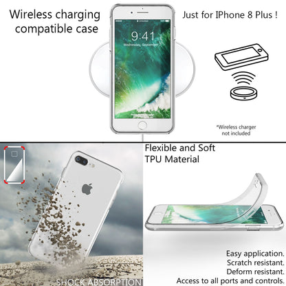 NALIA 360 Grad Handy Hülle für Apple iPhone 8 Plus / 7 Plus, Full Cover Case Transparent NALIA Transparente Hülle